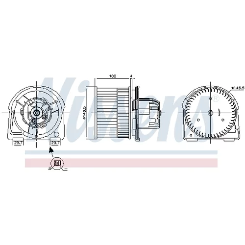 Vnútorný ventilátor NISSENS 87382 - obr. 4