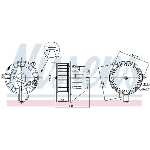 Vnútorný ventilátor NISSENS 87546