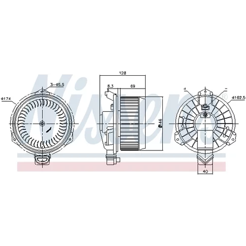 Vnútorný ventilátor NISSENS 87723 - obr. 5