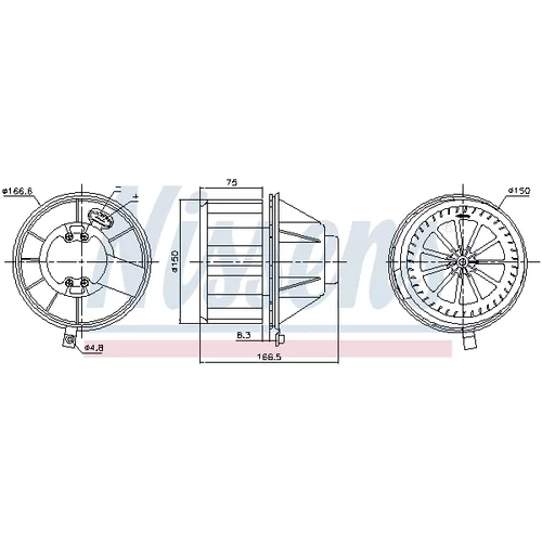 Vnútorný ventilátor NISSENS 87832 - obr. 5