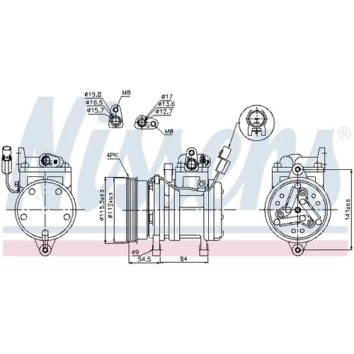 Kompresor klimatizácie NISSENS 89255 - obr. 7