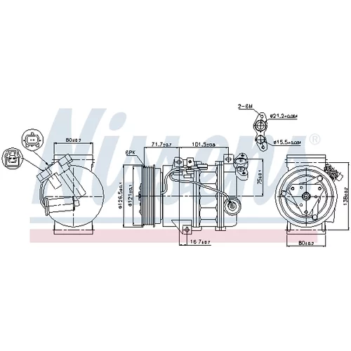 Kompresor klimatizácie NISSENS 89386 - obr. 4