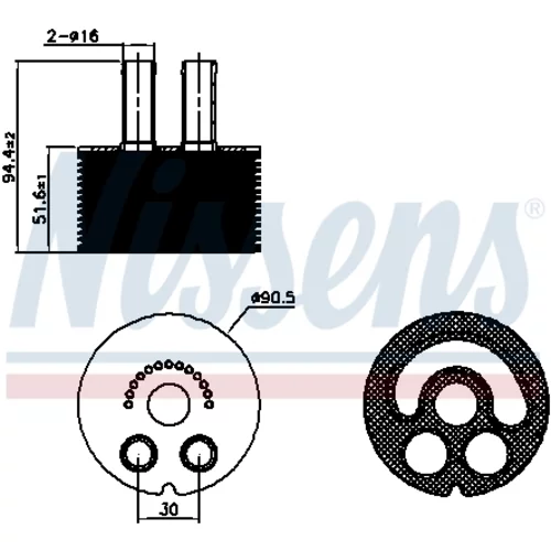 Chladič motorového oleja NISSENS 90935 - obr. 7