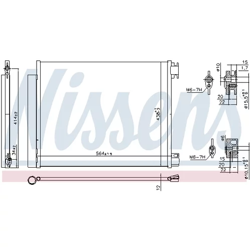 Kondenzátor klimatizácie NISSENS 941060 - obr. 7