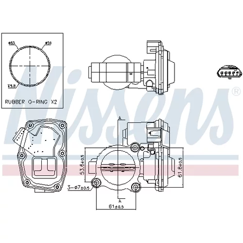 Hrdlo škrtiacej klapky NISSENS 955089 - obr. 5