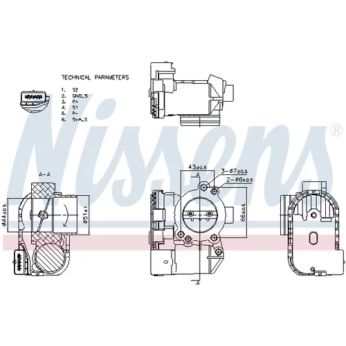 Hrdlo škrtiacej klapky NISSENS 955112 - obr. 5