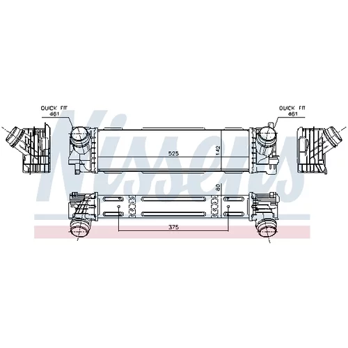 Chladič plniaceho vzduchu 961596 /NISSENS/ - obr. 5