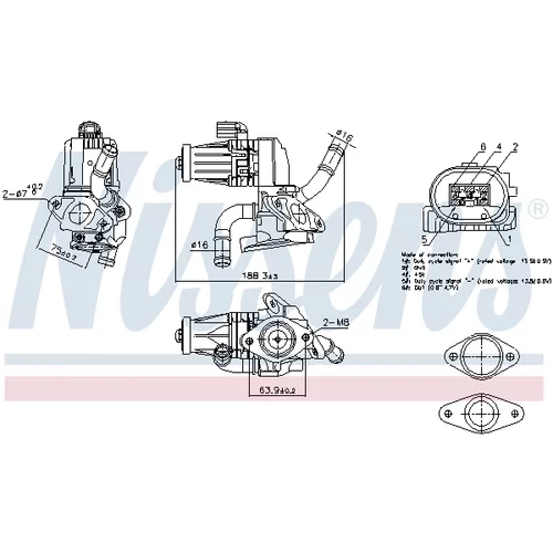 EGR ventil NISSENS 98232