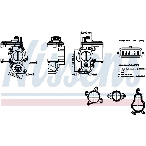 EGR ventil NISSENS 98265