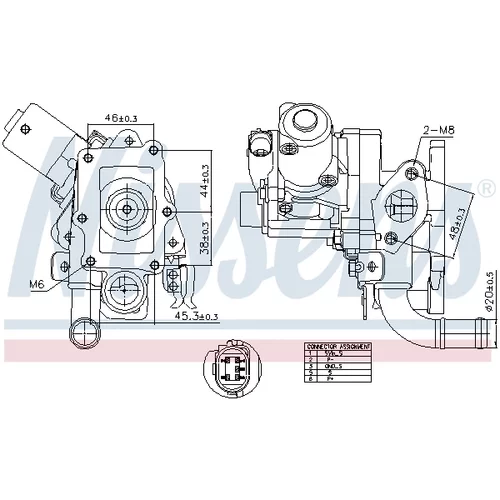 EGR ventil NISSENS 98514