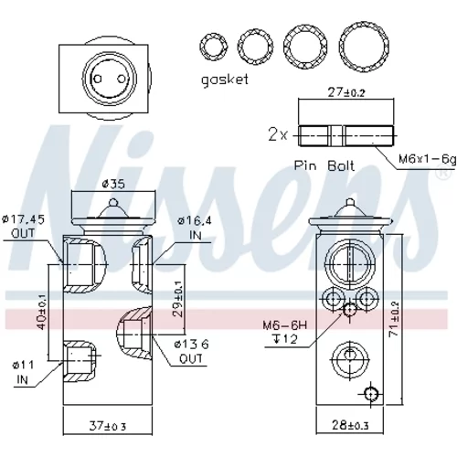 Expanzný ventil klimatizácie NISSENS 999250 - obr. 5