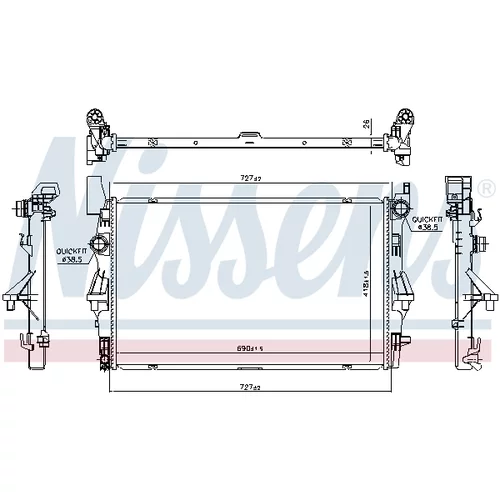 Chladič motora NISSENS 606021 - obr. 6