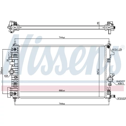 Chladič motora NISSENS 606049 - obr. 5