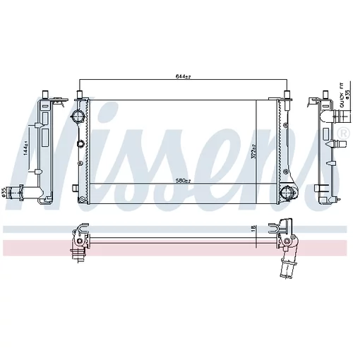 Chladič motora NISSENS 606345 - obr. 5