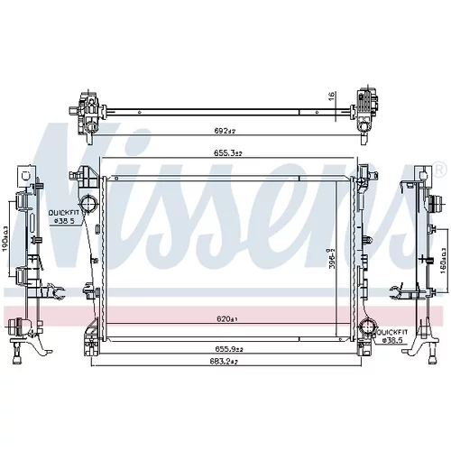 Chladič motora NISSENS 606441 - obr. 4