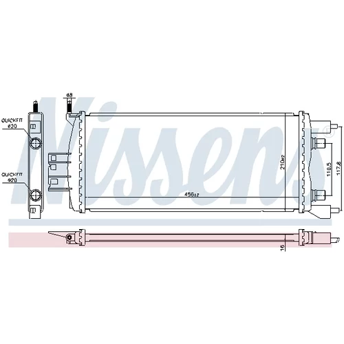 Chladič motora NISSENS 606840 - obr. 4