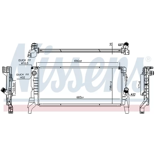 Chladič motora NISSENS 607103 - obr. 5