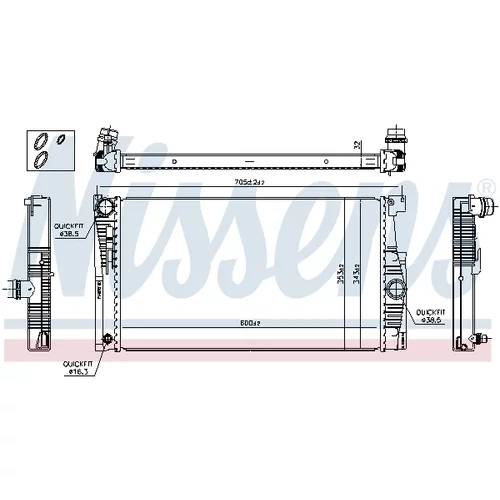 Chladič motora NISSENS 60842 - obr. 6