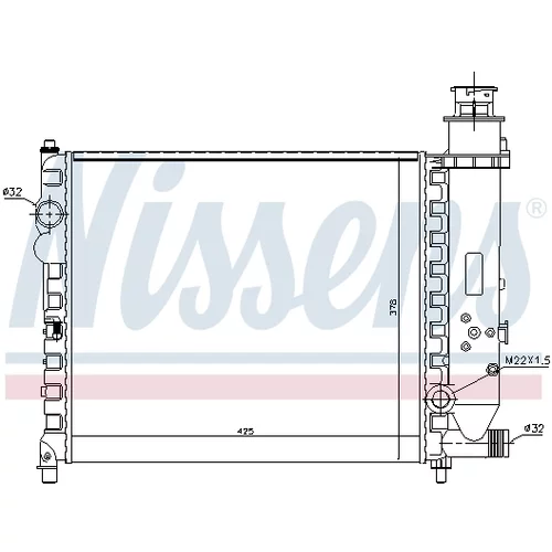 Chladič motora NISSENS 61150 - obr. 4