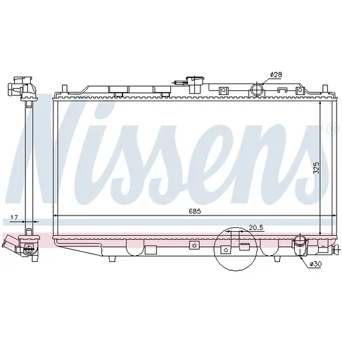 Chladič motora NISSENS 62276 - obr. 4