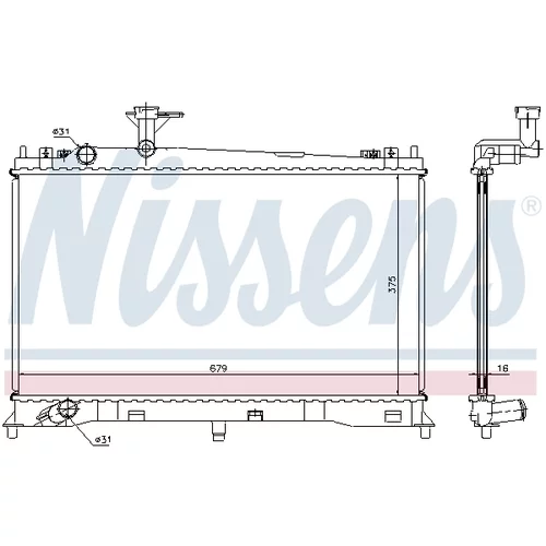 Chladič motora NISSENS 62462A - obr. 5