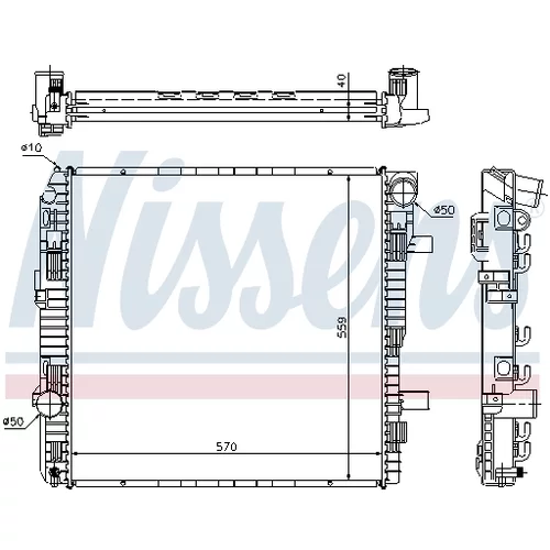 Chladič motora NISSENS 62794A - obr. 4