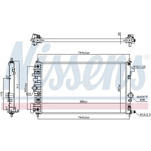 Chladič motora NISSENS 630769 - obr. 7