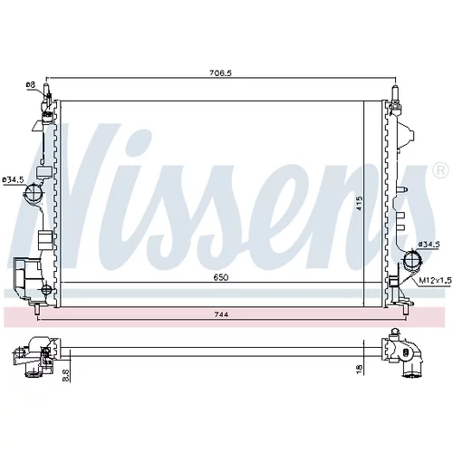 Chladič motora NISSENS 630789 - obr. 4