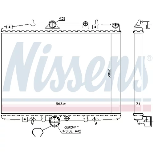 Chladič motora NISSENS 63705A - obr. 5