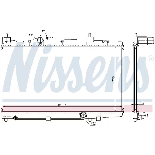 Chladič motora NISSENS 64655A - obr. 5