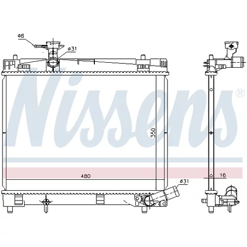 Chladič motora NISSENS 646868 - obr. 5