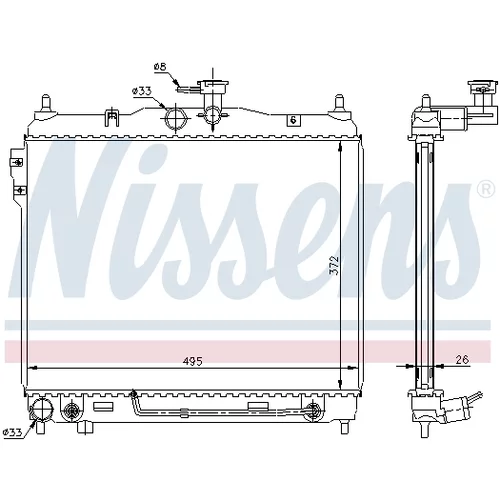 Chladič motora NISSENS 67487 - obr. 4