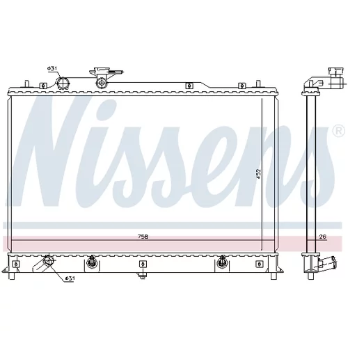 Chladič motora NISSENS 68524 - obr. 5