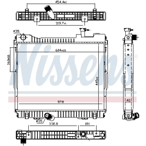 Chladič motora NISSENS 68742 - obr. 4