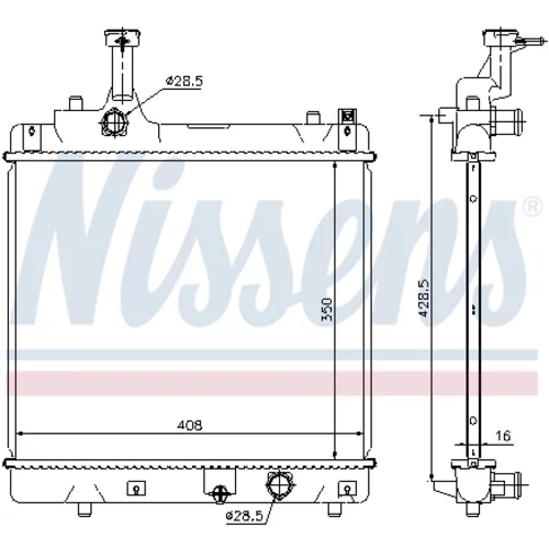 Chladič motora NISSENS 69401 - obr. 4