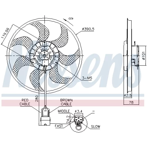 Ventilátor chladenia motora NISSENS 850074 - obr. 5