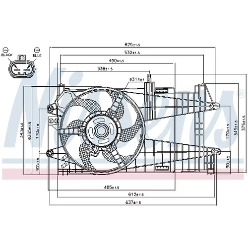 Ventilátor chladenia motora NISSENS 85163 - obr. 5