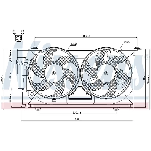 Ventilátor chladenia motora NISSENS 85321 - obr. 5