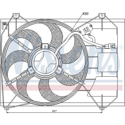 Ventilátor chladenia motora NISSENS 85346 - obr. 5