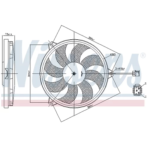 Ventilátor chladenia motora NISSENS 85607 - obr. 5