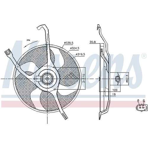 Ventilátor chladenia motora NISSENS 85665 - obr. 5