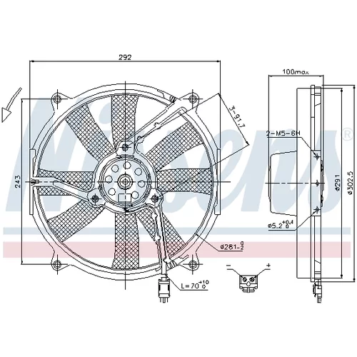 Ventilátor chladenia motora NISSENS 85701 - obr. 5