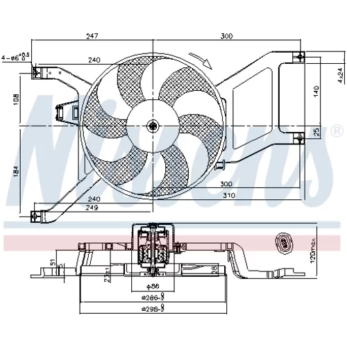 Ventilátor chladenia motora NISSENS 85714 - obr. 5