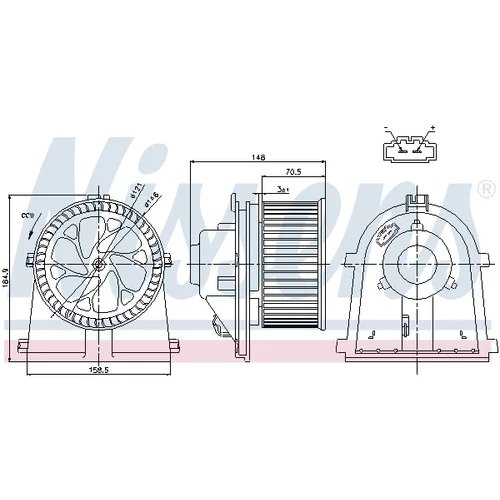 Vnútorný ventilátor NISSENS 87022 - obr. 5