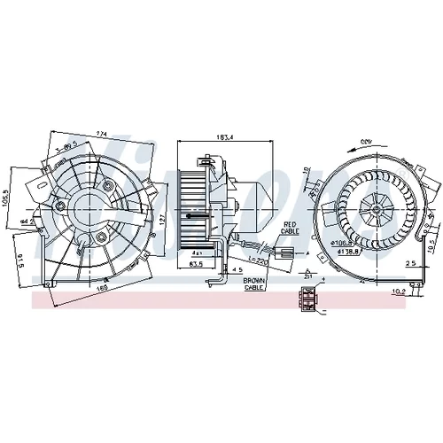 Vnútorný ventilátor NISSENS 87080 - obr. 5