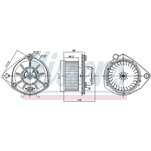 Vnútorný ventilátor NISSENS 87168 - obr. 5