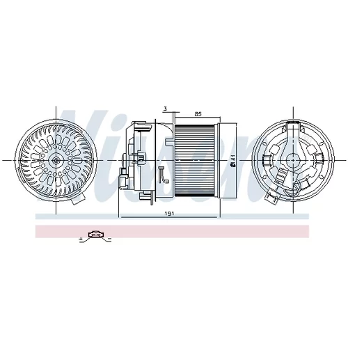 Vnútorný ventilátor NISSENS 87258 - obr. 4