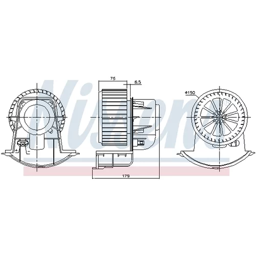 Vnútorný ventilátor NISSENS 87272 - obr. 5