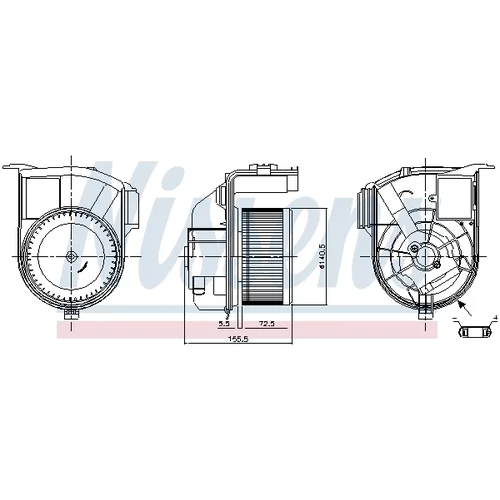 Vnútorný ventilátor NISSENS 87393 - obr. 5