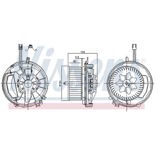 Vnútorný ventilátor NISSENS 87425 - obr. 4